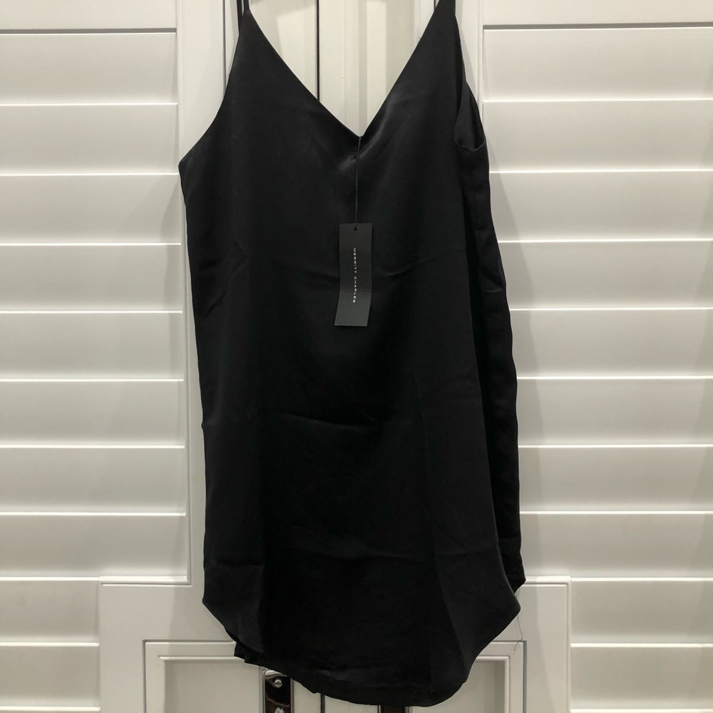 MERRIT CHARLES black silk slip dress! New with tag